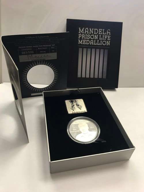 House of Mandela Royal African Mint  1oz Silver Mandela Prison Life Medallion