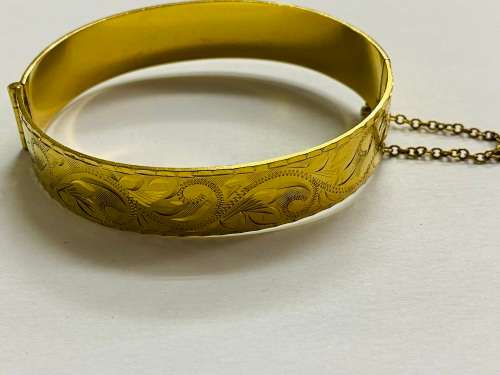 9ct Metal Core filigree design Bangle
