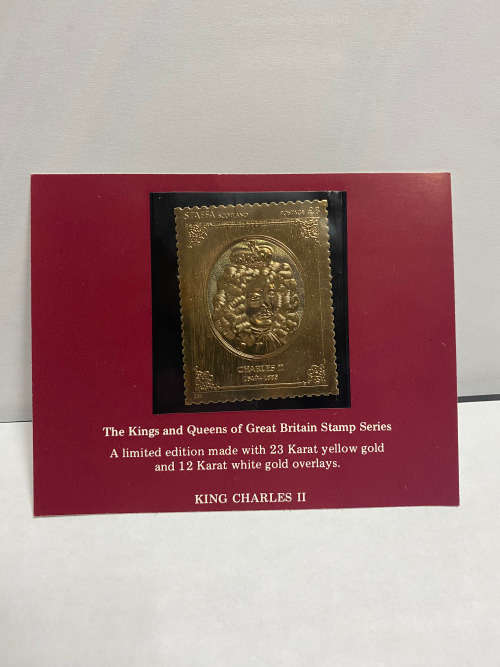 Individual Stamp from The Kings and Queens of Great Britain Stamp Series - King Charles II