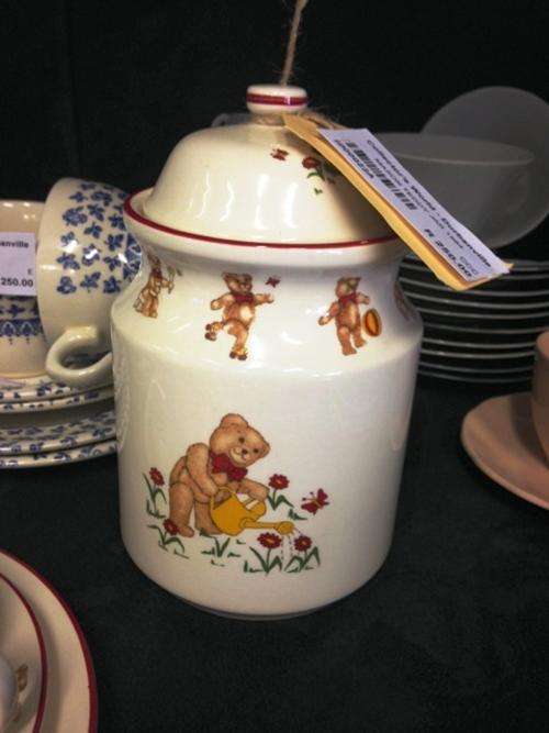 Masons Teddy Bear Jar 1984