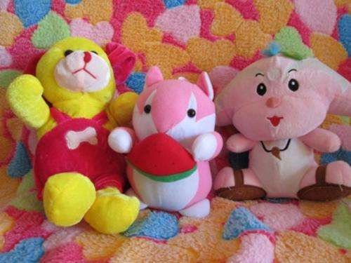 Colourful Funny Little Bunch Of Soft Toys