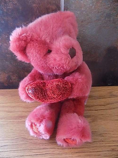 Adorable RUSS Teddy Bear with Red Heart