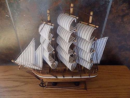 Slightly larger Decorative Wooden Sail Boat