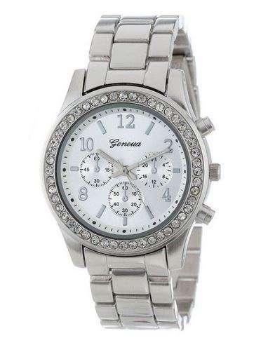 Geneva Fabulous new fashion quartz Ladies watch - "Silver"