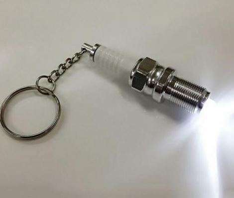 (No Additional Item Shipping) Popular Sparkplug LED light Keychain