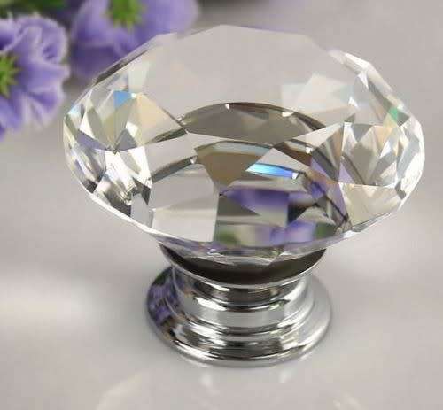 Sale - 30mm Crystal Glass Door Knob