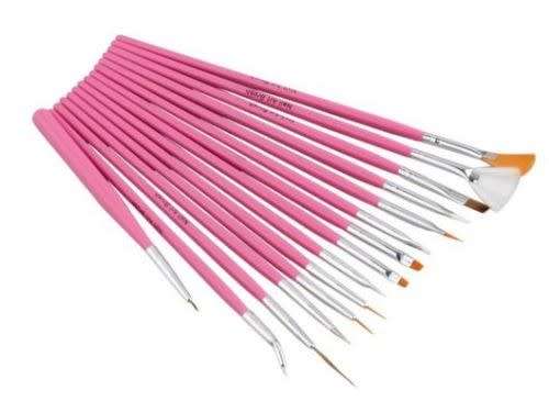 White Nail Art Brush Set