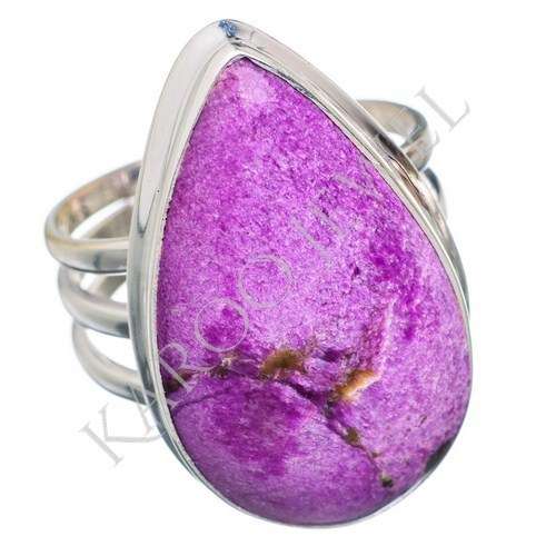 KJ COLLECTION - Natural SUGILITE in Sterling Silver (size 8.25 / Q to Q half)
