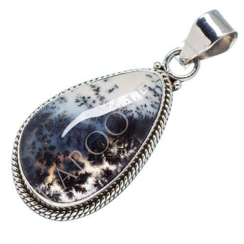 KJ COLLECTION - Natural DENDRITIC OPAL in Sterling Silver
