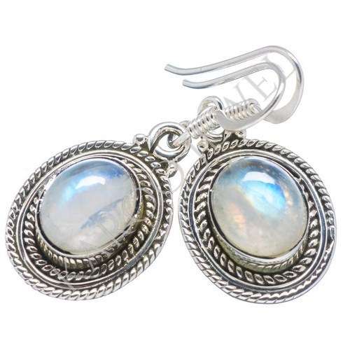 KJ COLLECTION - Natural RAINBOW MOONSTONE in Sterling Silver