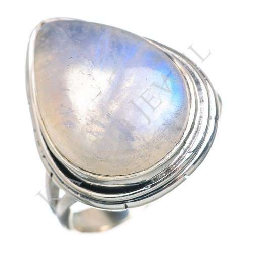 KJ COLLECTION - Natural RAINBOW MOONSTONE in Sterling Silver (size 7 / O)