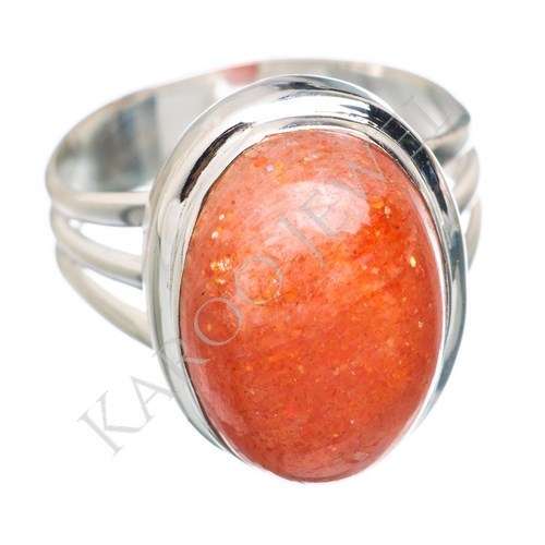 KJ COLLECTION - Natural SUNSTONE in Sterling Silver (size 9 / R half)