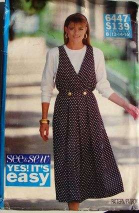 Sewing Pattern - See & Sew # 6447 S139 (sizes 12-14-16)