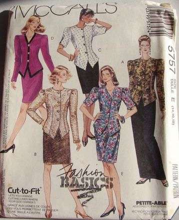 Sewing Pattern - McCall's # 5757 (sizes 14-16-18)