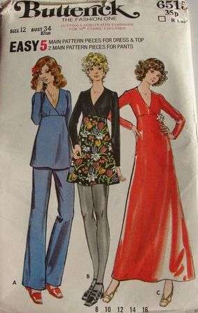 Sewing Pattern - Butterick # 6515 (size 12)