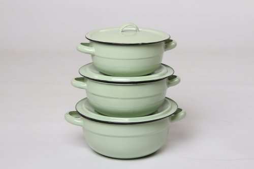 6 Piece Enamelware Serving Dish (16cm, 18cm, 20cm) Set: South African Traditional Crockery