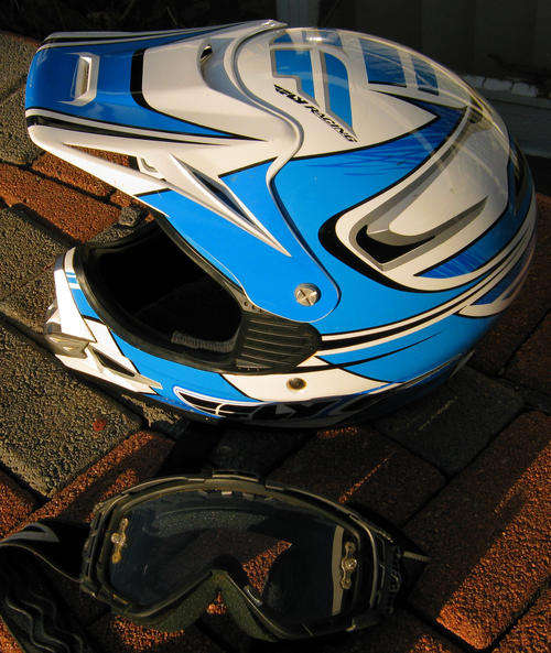 Fly Helmet and goggles like new size S