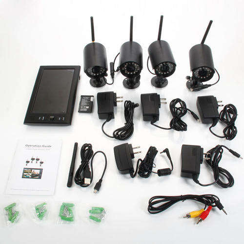 7-LCD-Wireless-Baby-Monitor-4-Channel-Quad-Security-System-DVR-with-4-Came "Free Shipping"
