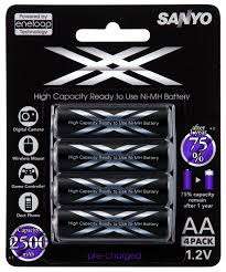 Sanyo Eneloop XX AA 2550mAh Rechargeable Batteries