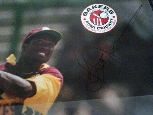 A1 POSTER SIGNED BRIAN LARA[See pictures]