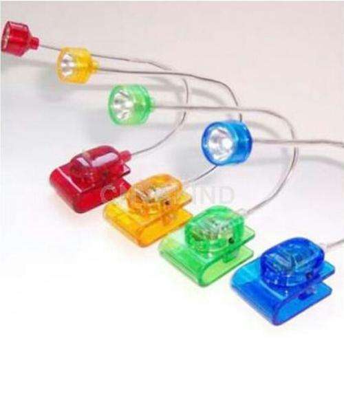 Mini LED Clip on Adjustable Book Reading Light Bright