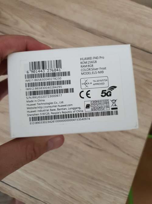 Huawei P40 Pro Dual-Sim Smartphone (256GB, 8GB RAM, Silver Frost)