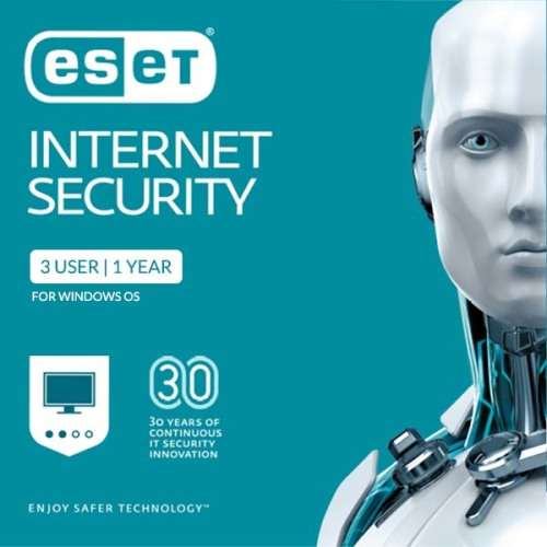 ESET Internet Security 3 Device (Mac, PC, Android, iOS), 1 Year | Digital Delivery