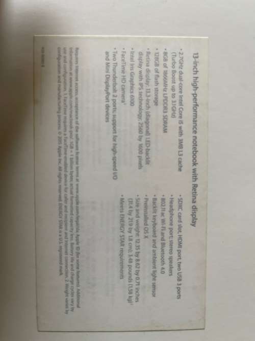 13-inch MacBook Pro (Retina, Early 2015, 128GB SSD, 8GB RAM) Quick Delivery