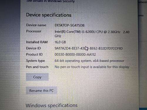 Proline W955 Laptop | Core i5 | 250GB SSD | 16GB RAM | Win 10 Pro