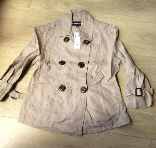 Warehouse Linen 3/4 Light Jacket - Size 10 UK - New with Tag
