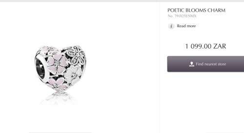 Pandora Poetic Blooms Charm - Authentic and Brand New
