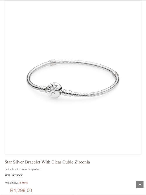 Pandora Star Silver Bracelet With Clear Cubic Zirconia - SKU: 590735CZ