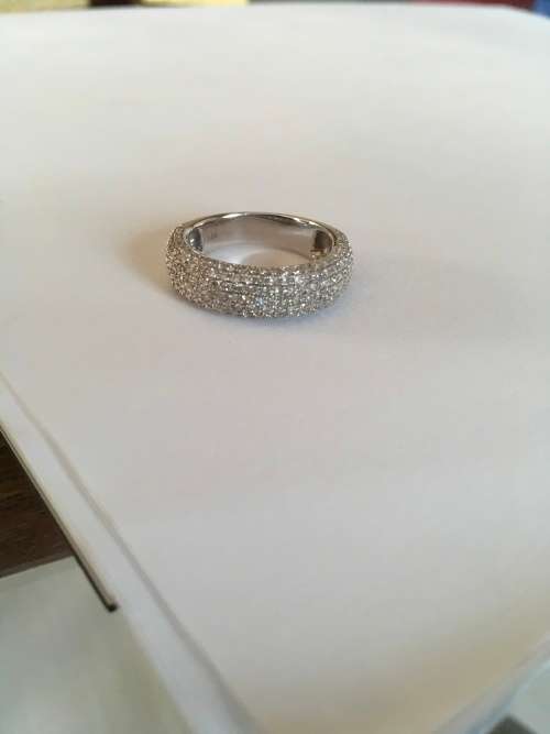¿ For Vanessa46 ¿Sparkling 14k White Diamond Half Eternity  Ring - 1.21 Carats in Total / 4.91 grams