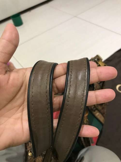 GUCCI Rania Striped Top-handle Python/Green/Red Python/Canvas Shoulder Bag - 100% Authentic