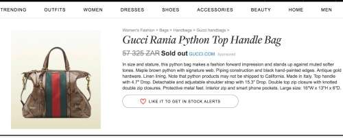 GUCCI Rania Striped Top-handle Python/Green/Red Python/Canvas Shoulder Bag - 100% Authentic