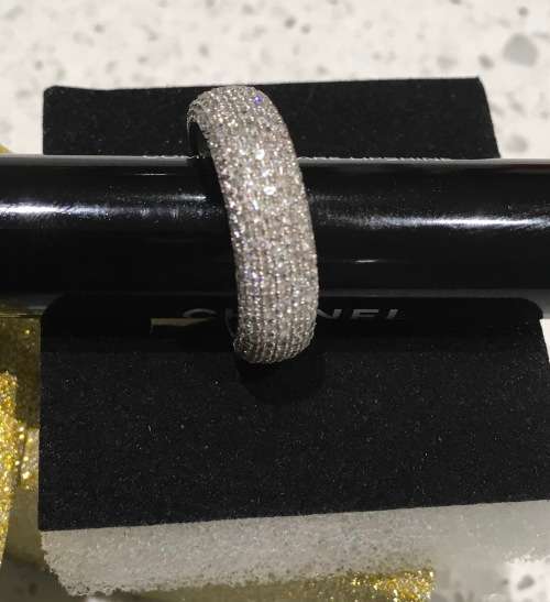 ¿ For Vanessa46 ¿Sparkling 14k White Diamond Half Eternity  Ring - 1.21 Carats in Total / 4.91 grams