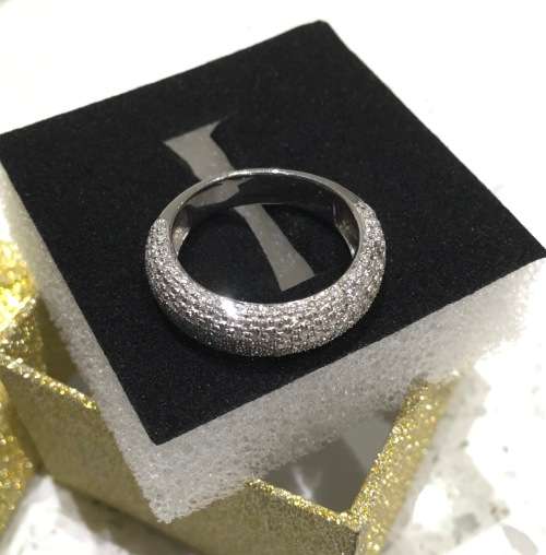 ¿ For Vanessa46 ¿Sparkling 14k White Diamond Half Eternity  Ring - 1.21 Carats in Total / 4.91 grams