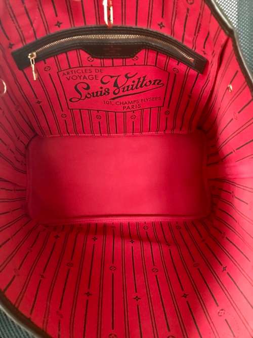 Authentic LOUIS VUITTON Damier Ebene Neverfull MM