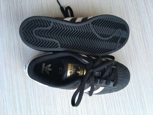 Womens Adidas Superstar BLACK WHITE FOUNDATION Trainers Shoes