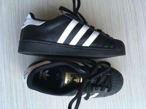 Womens Adidas Superstar BLACK WHITE FOUNDATION Trainers Shoes