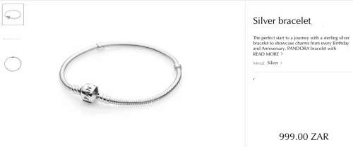 Pandora Silver Collier Bracelets - Brand New - 17cm Long