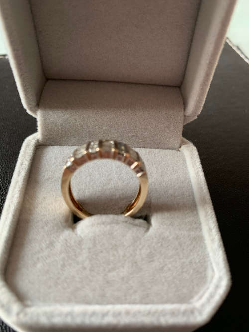 Solid Yellow Gold .45cts DIAMOND ETERNITY RING 10K Yellow Gold