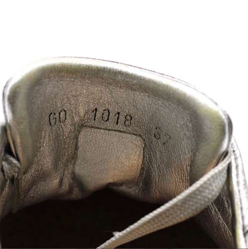 LOUIS VUITTON Metallic Silver Perforated Leather Sneakers