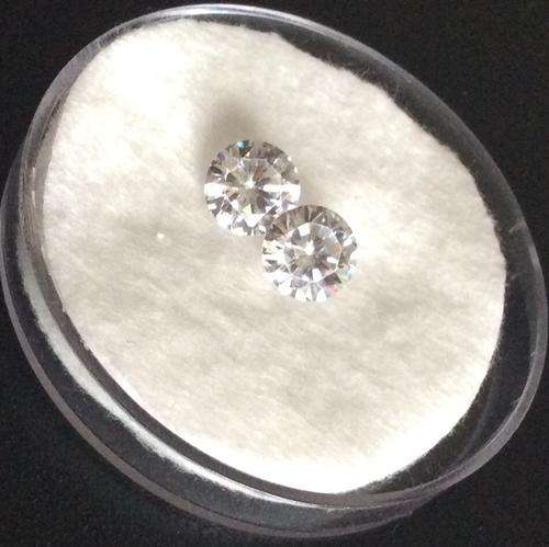 4.54 ct. Brilliant Round Cut Diamond Moissanite PAIR
