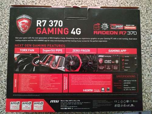 MSI RADEON R7 370 4Gb Graphics Card