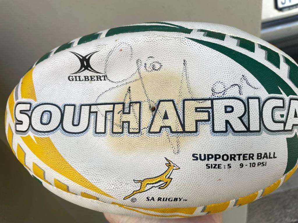 Springbok : World Cup Rugby Ball Replica Signed : RWC 2011