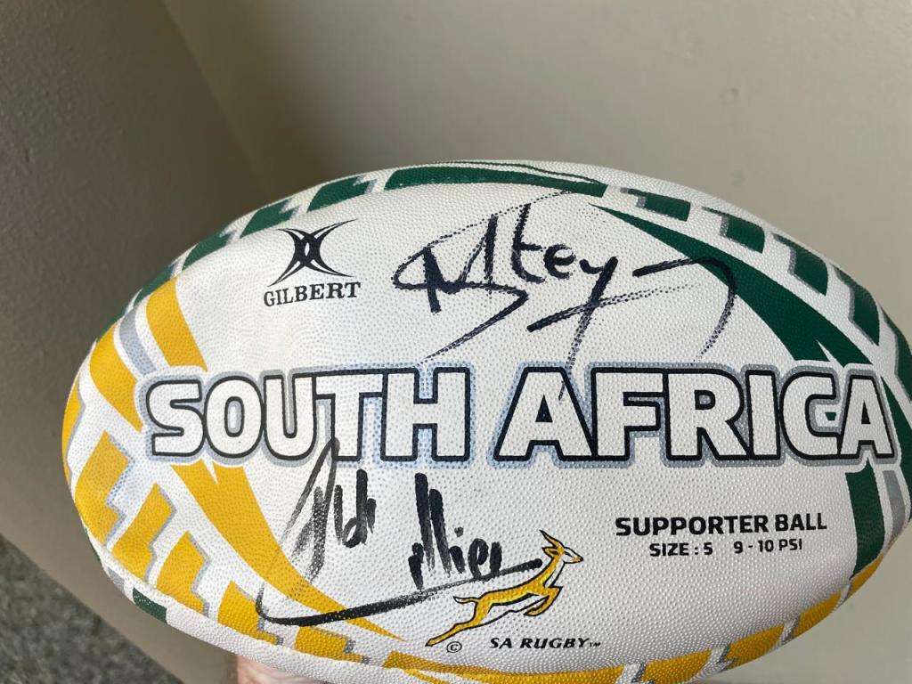 Springbok : World Cup Rugby Ball Replica Signed : RWC 2011