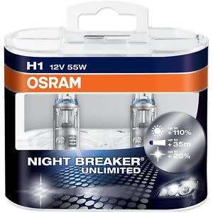 OSRAM Night Breaker Light Globe H7 2 Pin 55W (Pair)