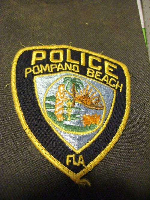 POMPANO BEACH POLICE FLORIDA USA CLOTH BADGE