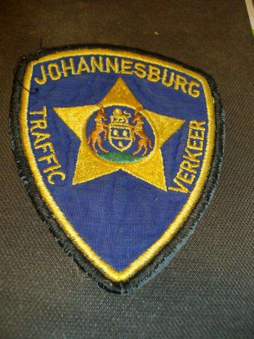 JOHANNESBURG TRAFFIC-VERKEER POLICE EMBROIDERED CLOTH SHOULDER FLASH